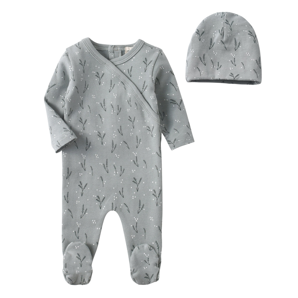 Floral wrap footie