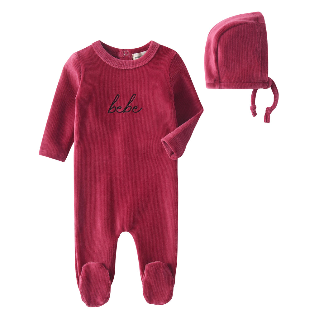 Ribbed bebe footie