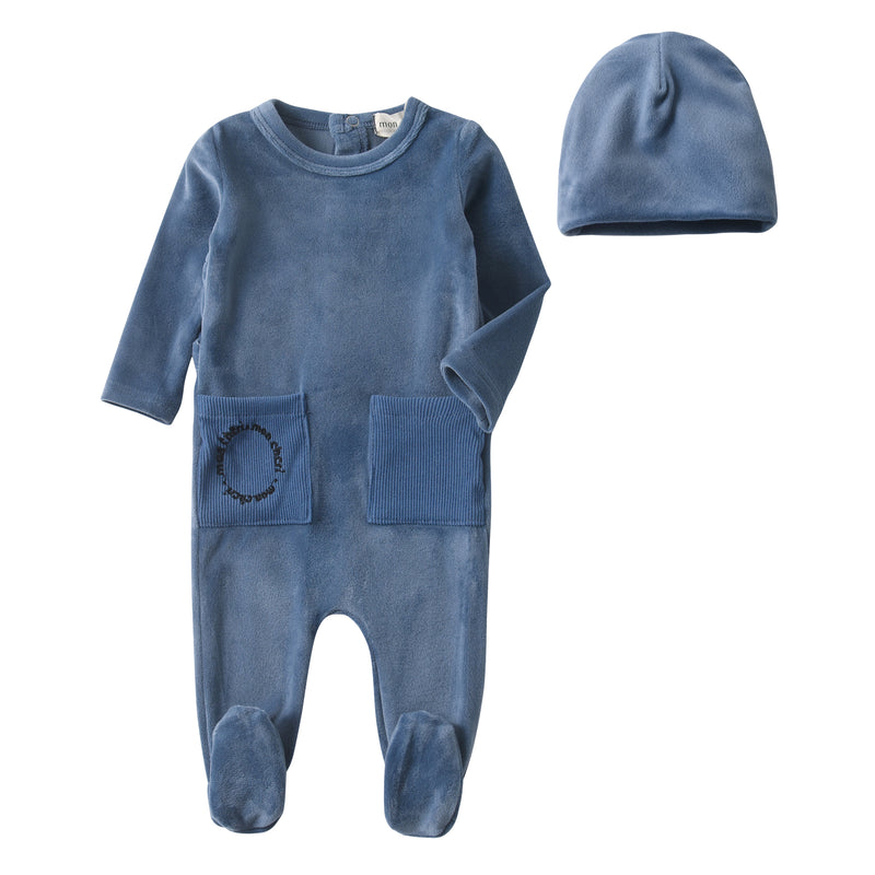 Ribbed pockets footie