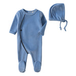 Velour wrap footie