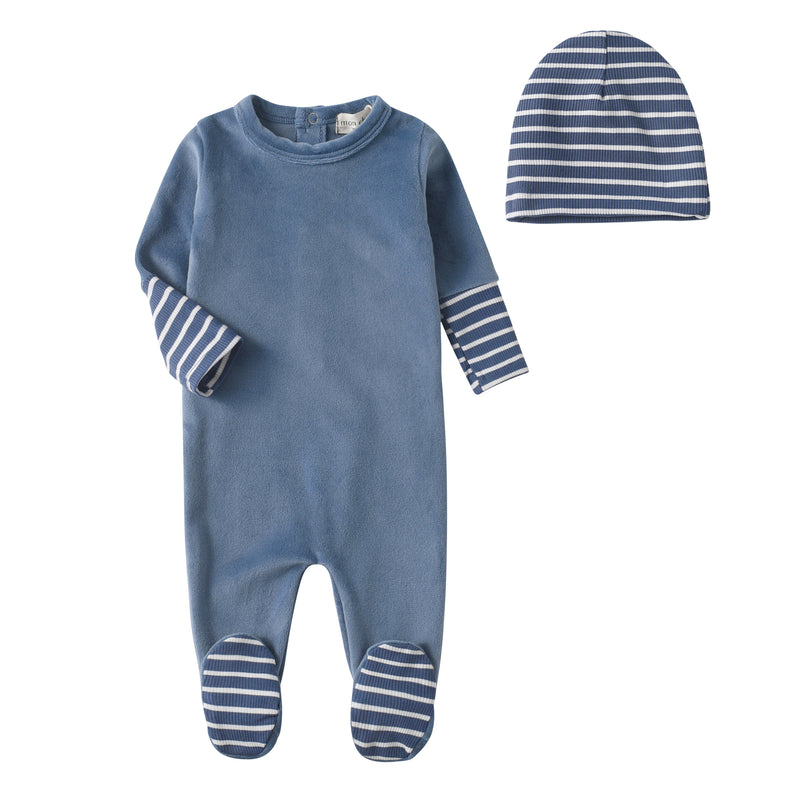 Striped cuff footie