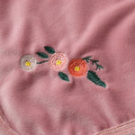 Embroidered flowers blanket