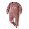 Embroidered Hearts Footie