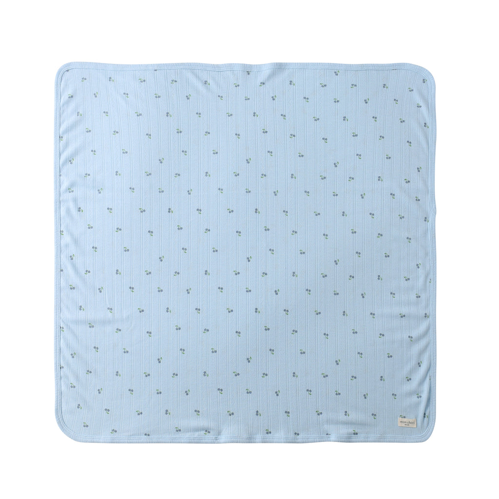 Cherry pointelle blanket