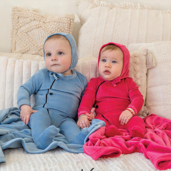 Velour wrap footie