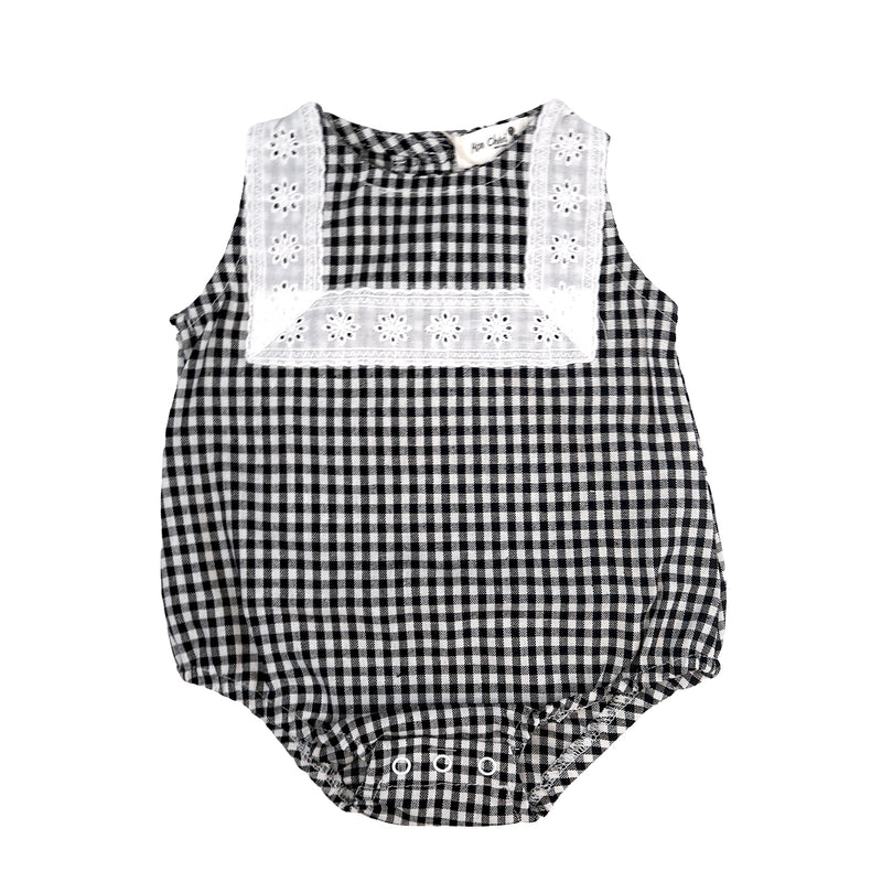 Gingham Bib Romper