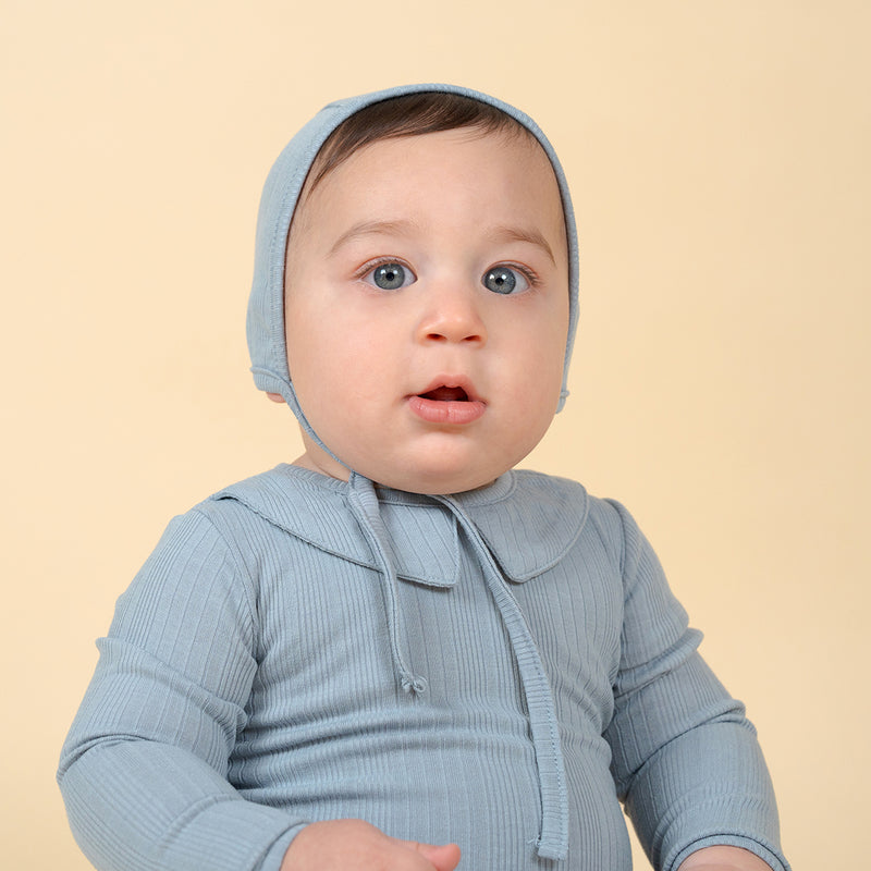 Ribbed collar footie