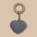 Crochet heart teether