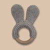 Crochet bunny ears teether